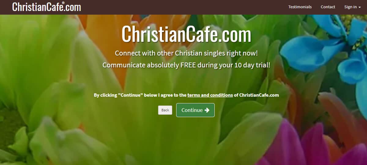 ChristianCafe Sign up Page Screenshot 4