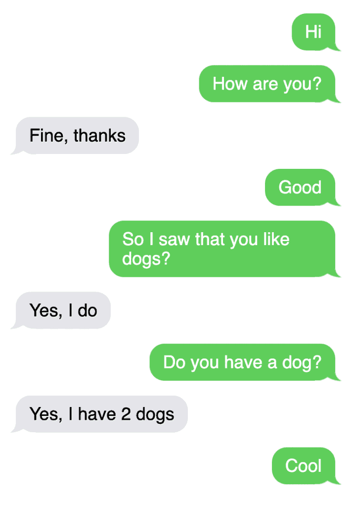 Boring Conversation on Text