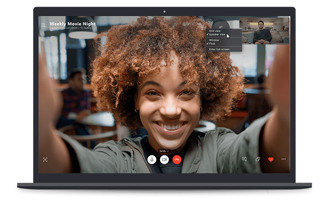 Couple Video Chat Using Laptop