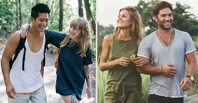 Friends and Couple Taking a Hike