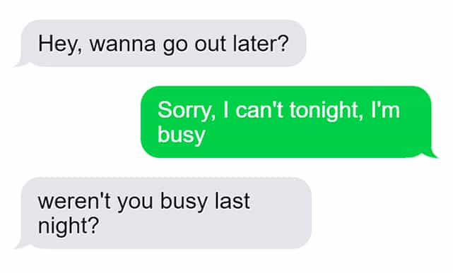 Text Message - Busy Girl