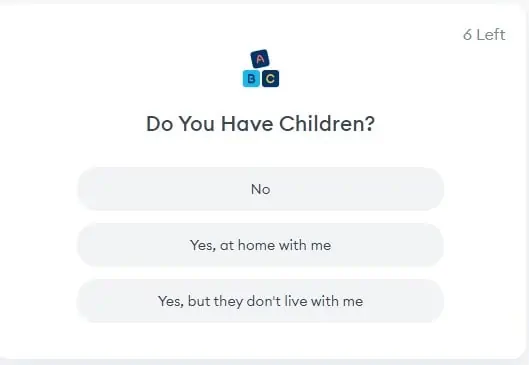 Zoosk Questionnaire Screenshot1