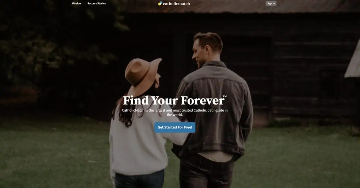 Catholic Match Homepage Screenshot