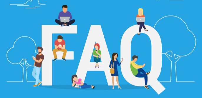 FAQ Illustration - People Reading Around the Word FAQ