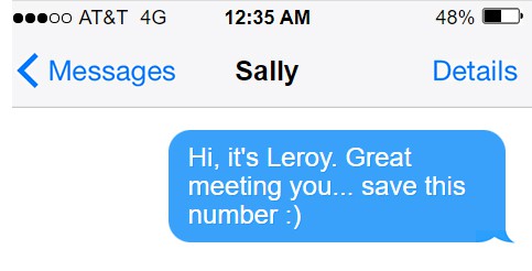 Icebreaker - First Text Message Screenshot