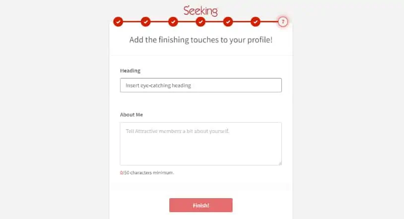 Seeking Sign Up Process Screenshot 11