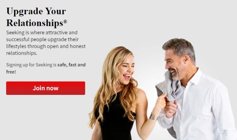 Seeking.com CTA - Woman Flirting with Older Man
