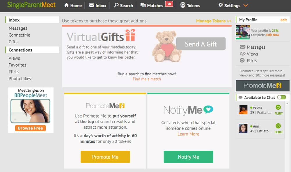 Single ParentMeet Virtual Gifts Screenshot