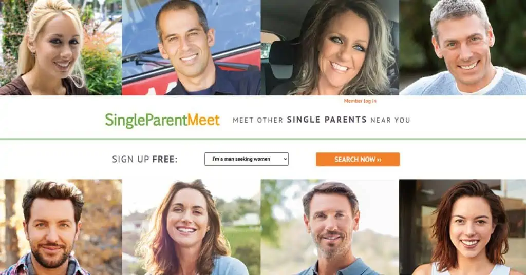 SingleParentMeet Homepage Screenshot