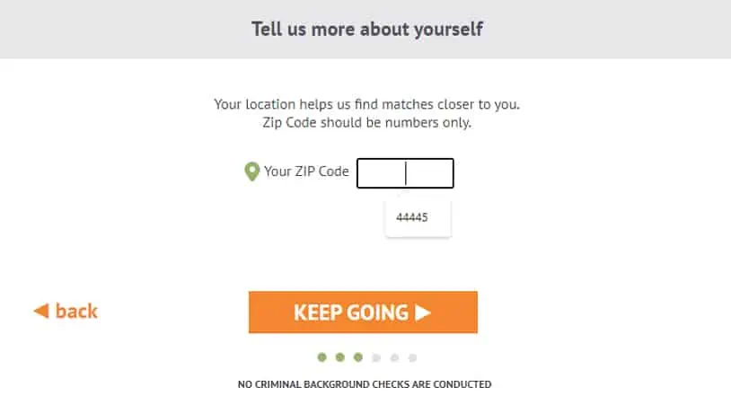 SingleParentMeet Sign Up Process Screenshot 2
