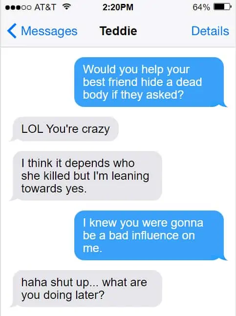 Thoughtful Questions - Text Message Screenshot 1
