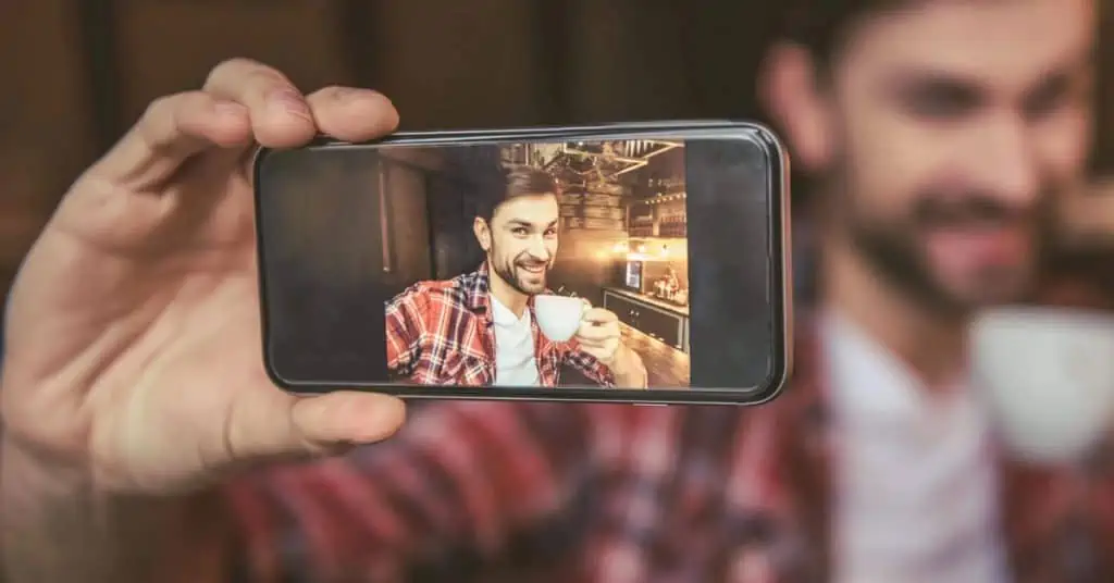 Young Man Taking a Selfie