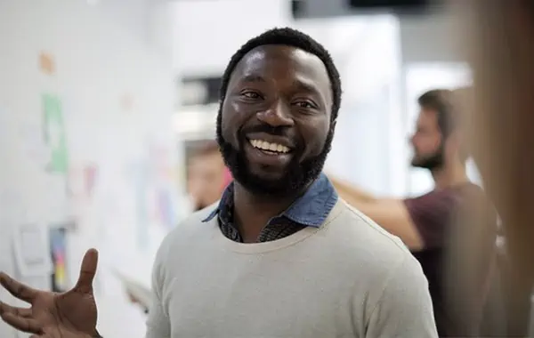 Black Man Looking Self Confident