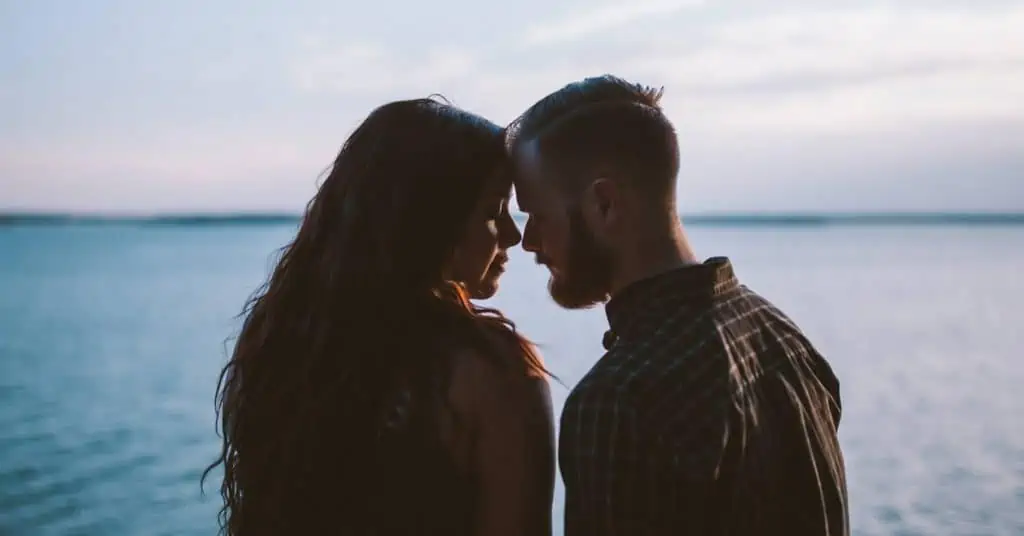 Couple Touching Foreheads