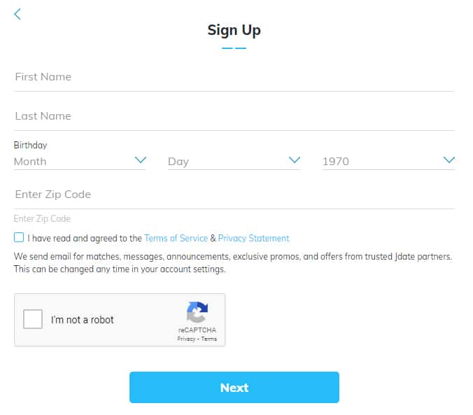 Jdate Sign Up Process Screenshot 2