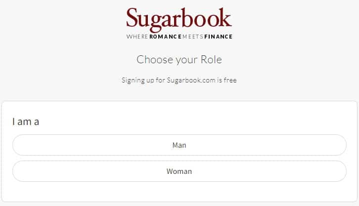 Sugarbook Sign Up Process Screenshot 1