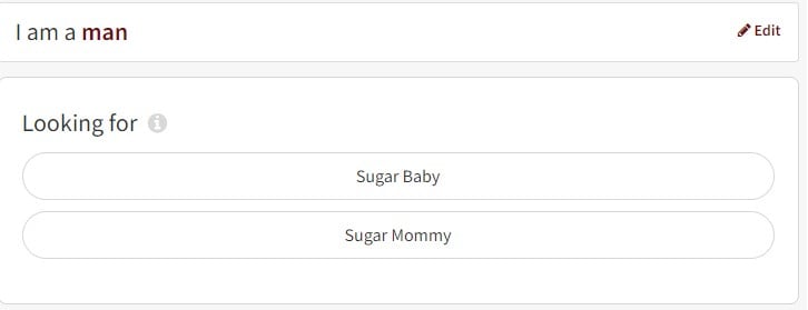 Sugarbook Sign Up Process Screenshot 2