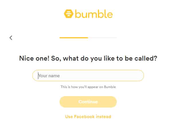 Bumble Sign Up Process Screenshot 2