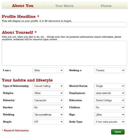 FarmersOnly Sign Up Process Screenshot 3