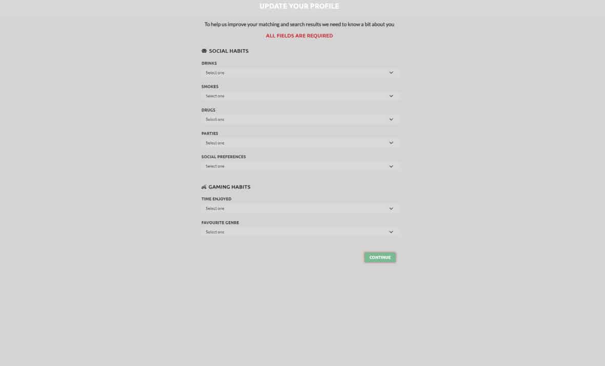 GamerDating Sign Up Process Screenshot 6