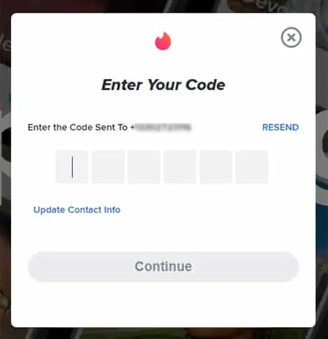 Tinder Sign Up Process Screenshot 2