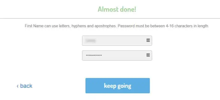 Chemistry Sign Up Process Screenshot 4