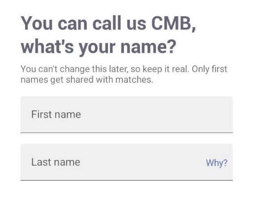 CoffeeMeetsBagel Sign Up Process Screenshot 2