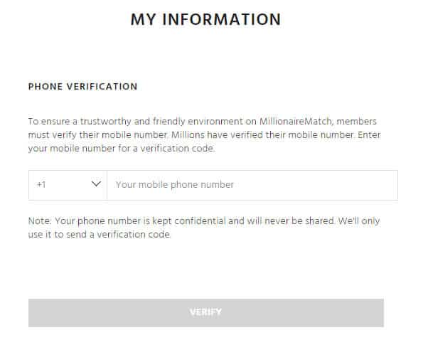MillionaireMatch Sign Up Process Screenshot 10