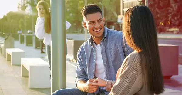 Woman Spying on Partner Meeting Another Woman