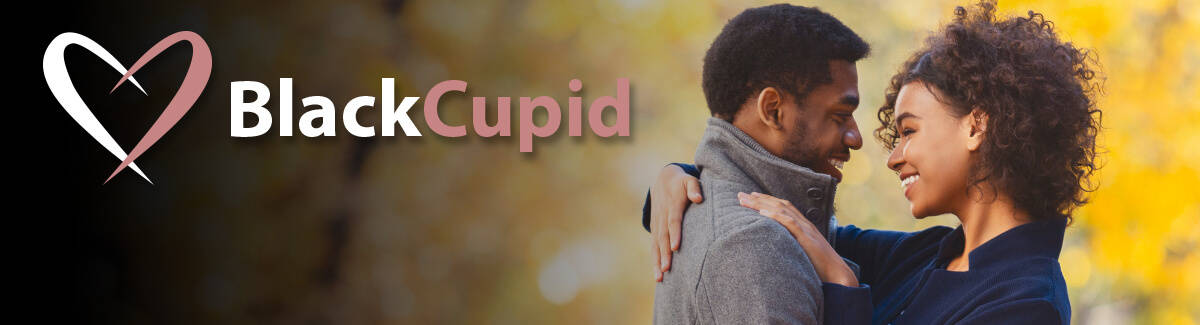 BlackCupid Banner - Happy Black Couple Hugging1