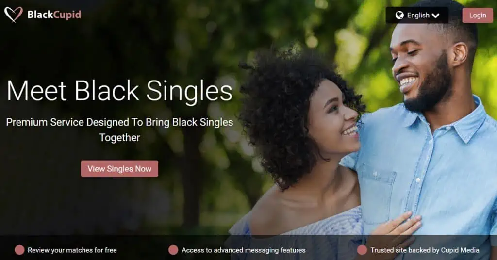 BlackCupid Homepage Screenshot