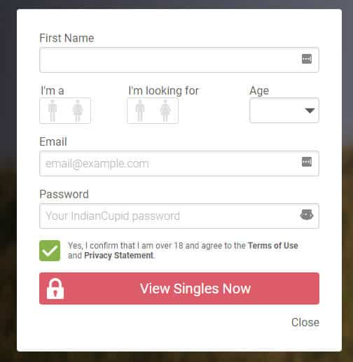 Cupid Dating Sign Up Process Screenshot 1