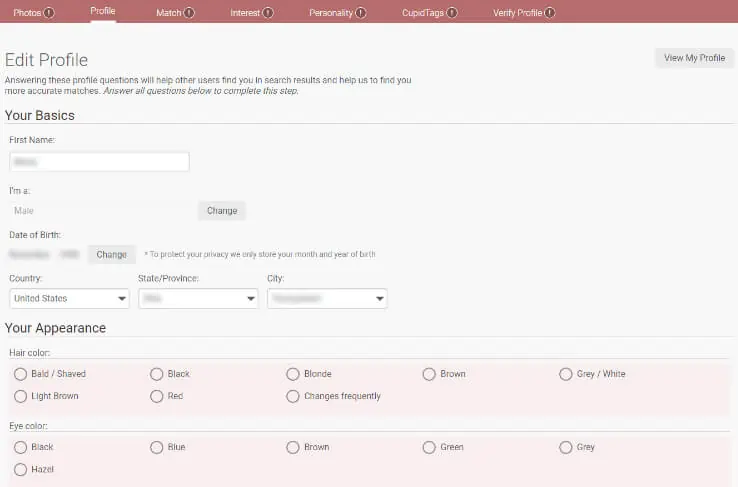 Cupid Dating  Sign Up Process Screenshot 3