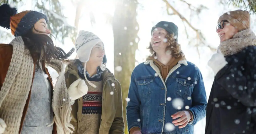 People Having Fun in the Snow