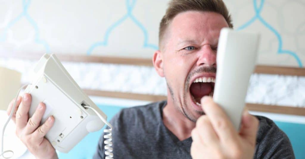 Male Karen yelling at someone on the phone