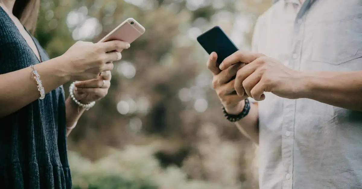 Two People Texting