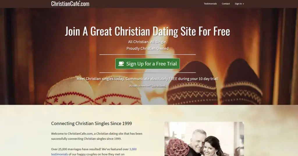 ChristianCafe Homepage Screenshot