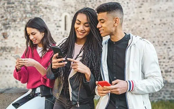 Gen Z Using Smartphones and Talking