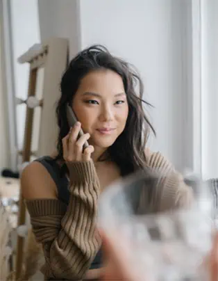 Woman Talking on Phone