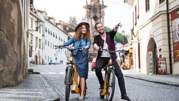 Couple going on date in different town