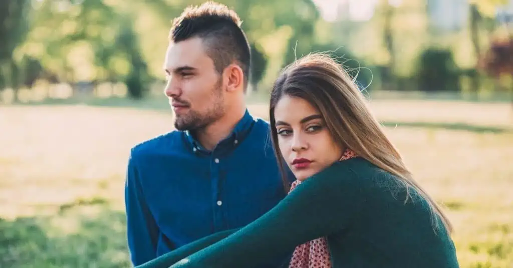 Woman with guy wondering if he is ready for a relationship
