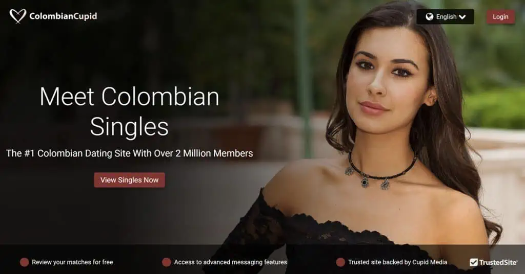 ColombianCupid Homepage Screenshot