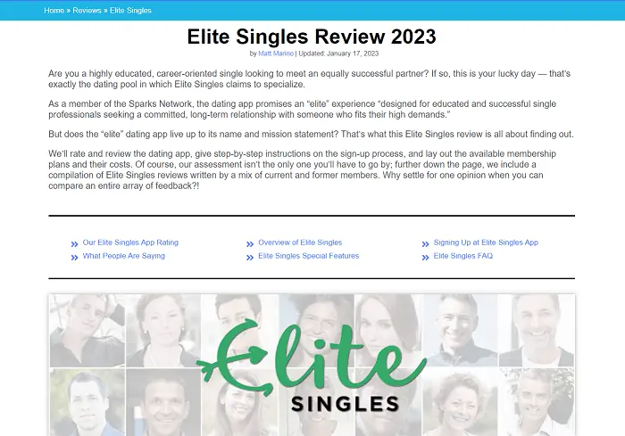 Elite Singles Review