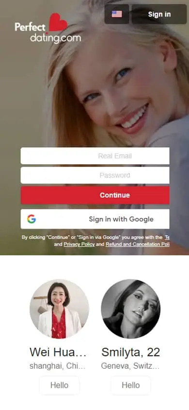 Perfect-Dating.com Sign Up Process - Step 1