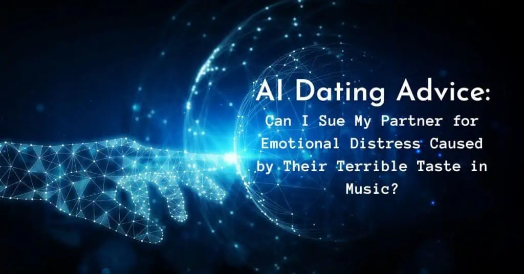 AI Dating Advice : Can I sue my partner for emotional distress because of their bad taste in music?