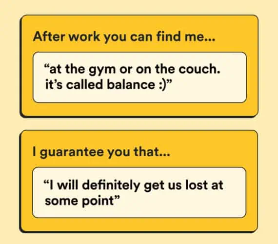 Bumble Prompts