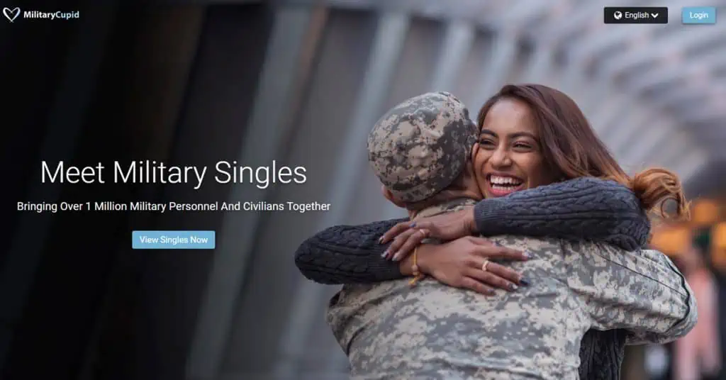 MilitaryCupid Homepage Screenshot