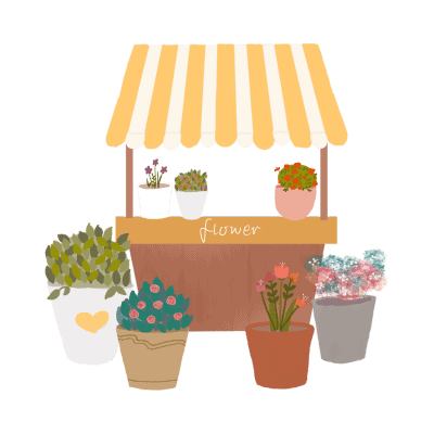 flower market graphic