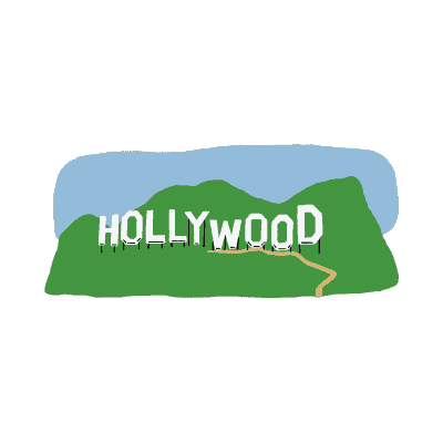 hollywood sign graphic