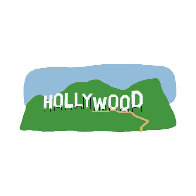hollywood sign graphic